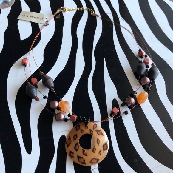 3 for $30 Stephan & Co Animal Print Necklace - Picture 1 of 5